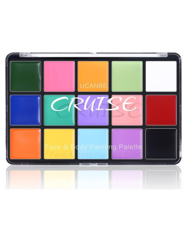 Pintura Facial y Corporal UCANBE 15 Colores Macaron No Tóxica