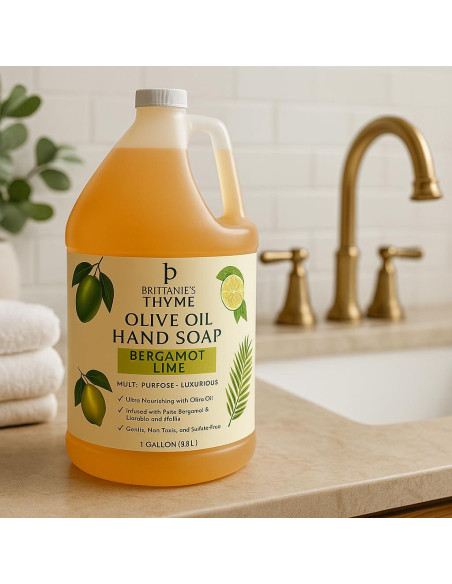 Jabón Líquido Multiusos Brittanie 3.78 L - Aceite de Oliva y Esenciales