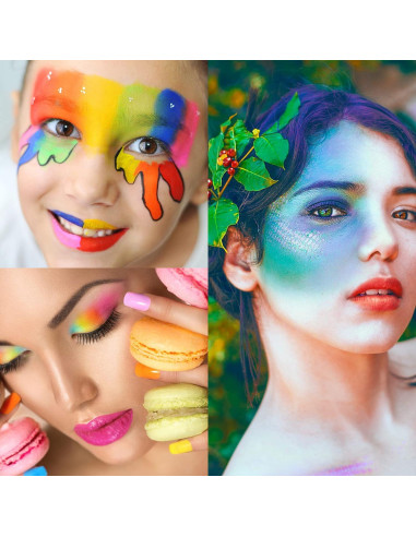 Pintura Facial y Corporal UCANBE 15 Colores Macaron No Tóxica