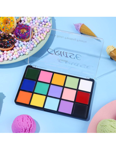Pintura Facial y Corporal UCANBE 15 Colores Macaron No Tóxica