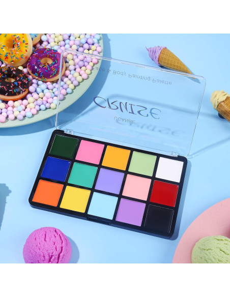 Pintura Facial y Corporal UCANBE 15 Colores Macaron No Tóxica