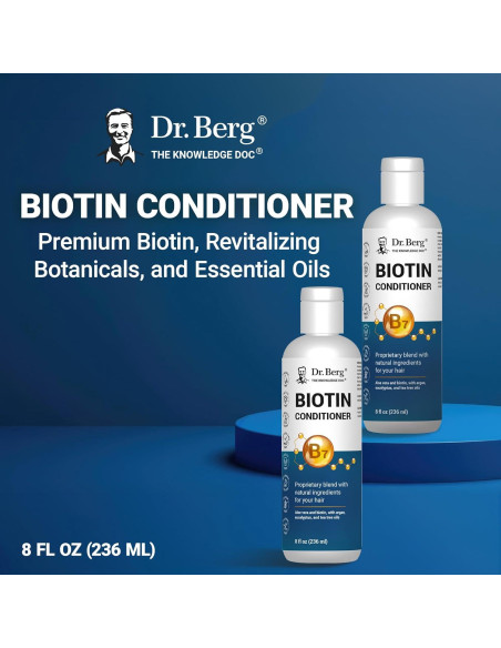 Acondicionador de Biotina Dr. Berg 236 ml - Hidratante y Revitalizante