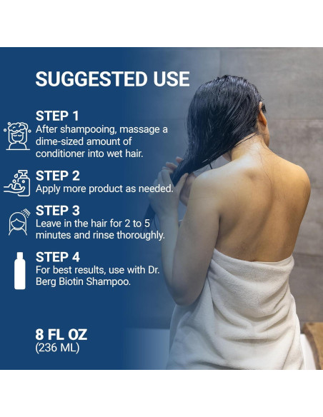 Acondicionador de Biotina Dr. Berg 236 ml - Hidratante y Revitalizante