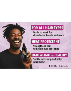 Rociador Hidratante de Agua de Rosa Lion Locs 236.6 ml 2