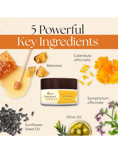 Crema Hidratante de Miel de Manuka UpWellness 104g - Piel Suave