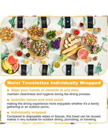 Toallas Húmedas de Algodón Twoworld - 100 Unidades, 22.1 cm