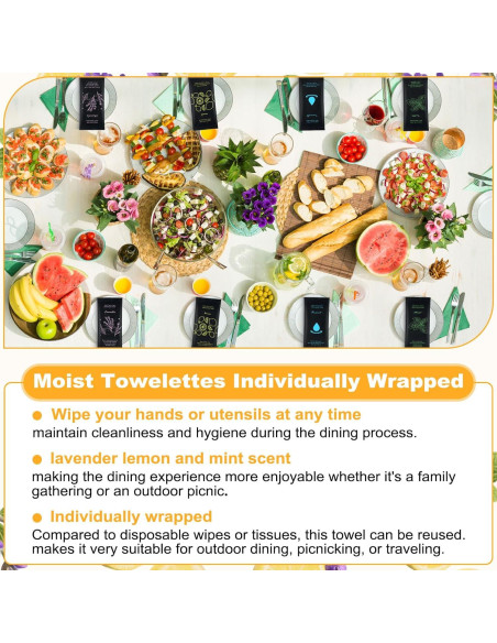 Toallas Húmedas de Algodón Twoworld - 100 Unidades, 22.1 cm