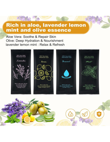 Toallas Húmedas de Algodón Twoworld - 100 Unidades, 22.1 cm