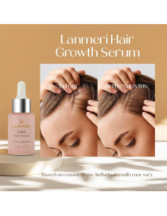 Suero Vegano para Crecimiento del Cabello Lanmeri 30 Días 2