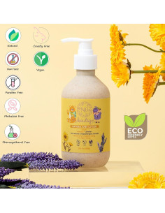 Loción Orgánica Vegana para Bebés Nü Boutiq 300g Caléndula y Lavanda 2