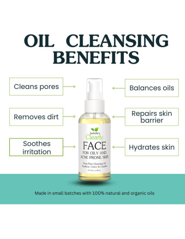 Limpiador Facial de Aceite Clearly FACE 130g - Piel Seca y Sensible