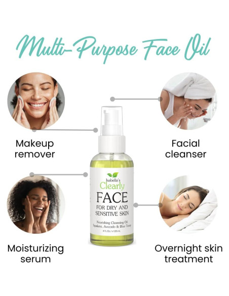 Limpiador Facial de Aceite Clearly FACE 130g - Piel Seca y Sensible