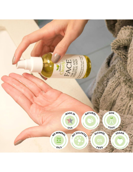 Limpiador Facial de Aceite Clearly FACE 130g - Piel Seca y Sensible