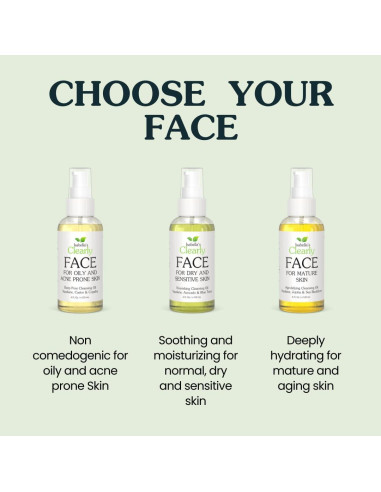 Limpiador Facial de Aceite Clearly FACE 130g - Piel Seca y Sensible