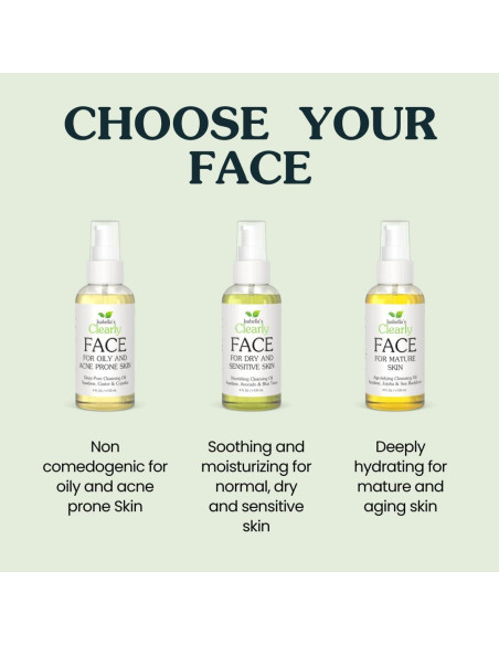 Limpiador Facial de Aceite Clearly FACE 130g - Piel Seca y Sensible