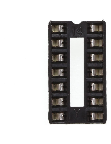 30 Adaptadores Zócalo IC DIP-14 Huaban 2.54mm Soldadura