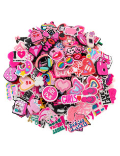 Encantos de Zapato Rosa Aleatorios 30/50/100pcs Maverileisure