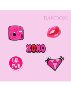 Encantos de Zapato Rosa Aleatorios 30/50/100pcs Maverileisure 2