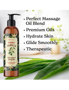 Aceite de Masaje Comestible IQ Natural 226.8g Vainilla Coco 2