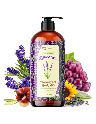 Aceite Corporal Orgánico de Lavanda IQ Natural 260ml - Masaje Relajante