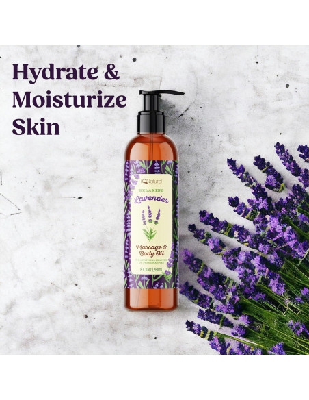 Aceite Corporal Orgánico de Lavanda IQ Natural 260ml - Masaje Relajante
