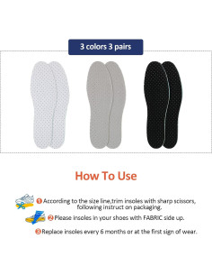 Plantillas Transpirables Sintege 3 Pares Doble Capa 3mm 2