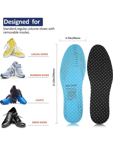 Plantillas Transpirables Sintege 3 Pares Doble Capa 3mm