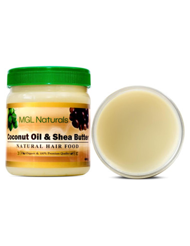 Comida Natural para el Cabello MGL Naturals 439g Aceite de Coco y Karité