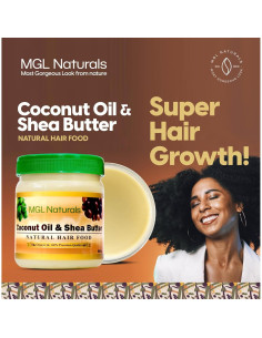 Comida Natural para el Cabello MGL Naturals 439g Aceite de Coco y Karité 2