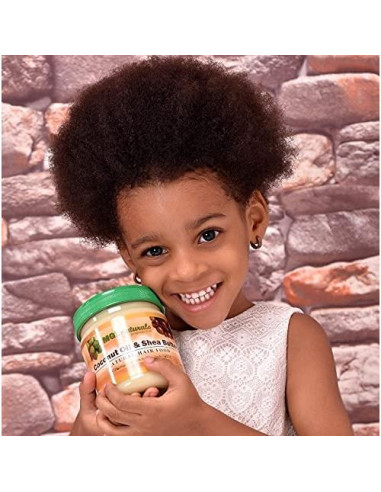 Comida Natural para el Cabello MGL Naturals 439g Aceite de Coco y Karité