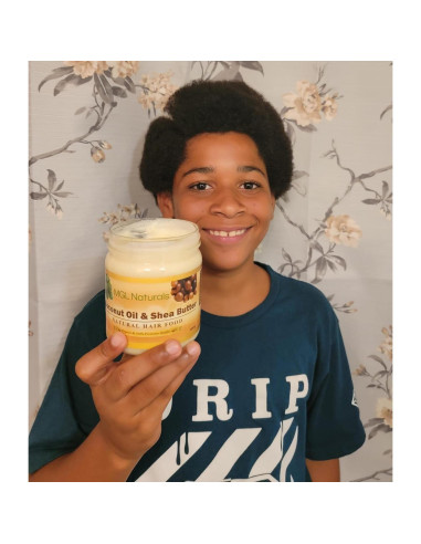 Comida Natural para el Cabello MGL Naturals 439g Aceite de Coco y Karité