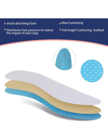 Plantillas Transpirables Sintege 3 Pares Doble Capa 3mm