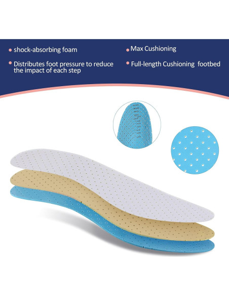 Plantillas Transpirables Sintege 3 Pares Doble Capa 3mm