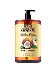Aceite de Coco Fraccionado Yoken 500 ml - Hidratante Piel y Cabello