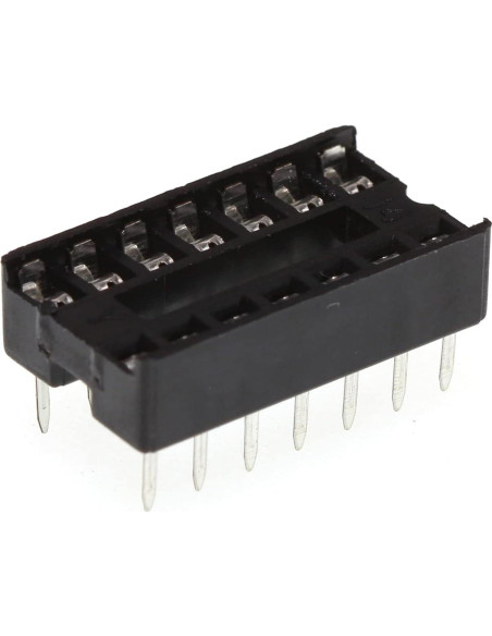 30 Adaptadores Zócalo IC DIP-14 Huaban 2.54mm Soldadura