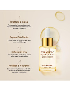 Aceite Facial Neutriherbs 30ml - Rosa Mosqueta, Jojoba, Uva, Vitamina C 2