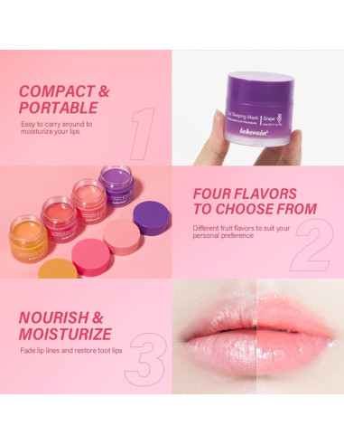 Mascarilla Labial Nocturna ZAMANIYA 2PCS Hidratante 19.84g