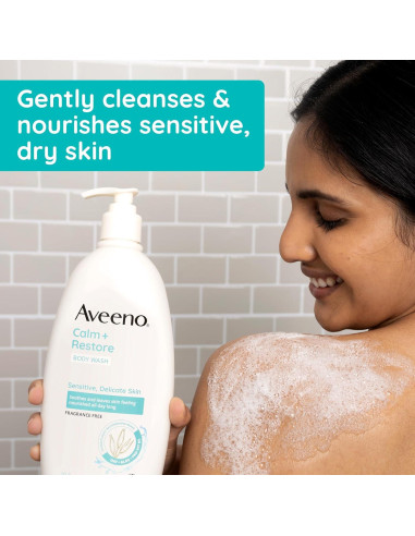 Aveeno Jabón Corporal Diario 532 ml Sin Fragancia para Piel Sensible