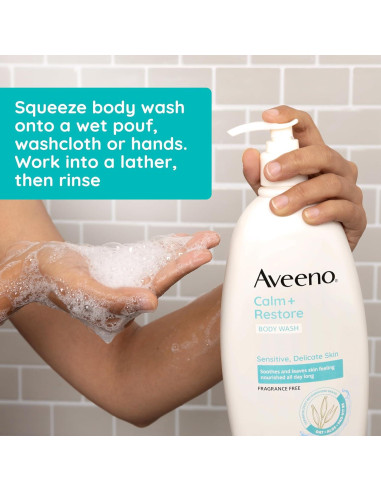 Aveeno Jabón Corporal Diario 532 ml Sin Fragancia para Piel Sensible