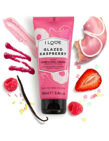 Crema de Manos I LOVE Frambuesa Glaseada 96 g - Hidratante