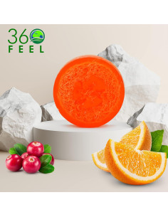 Jabón de Lufa Natural 360Feel Naranja y Arándano 113g 2