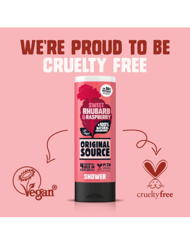 Gel de Ducha Original Source Ruibarbo y Frambuesa 250ml