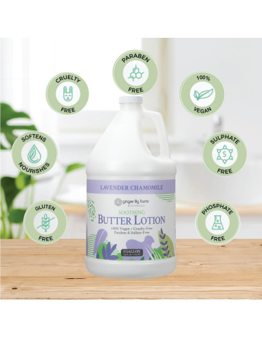 Loción de Mantequilla Calmante Ginger Lily 1 Galón Vegana