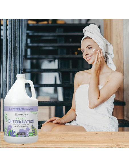 Loción de Mantequilla Calmante Ginger Lily 1 Galón Vegana