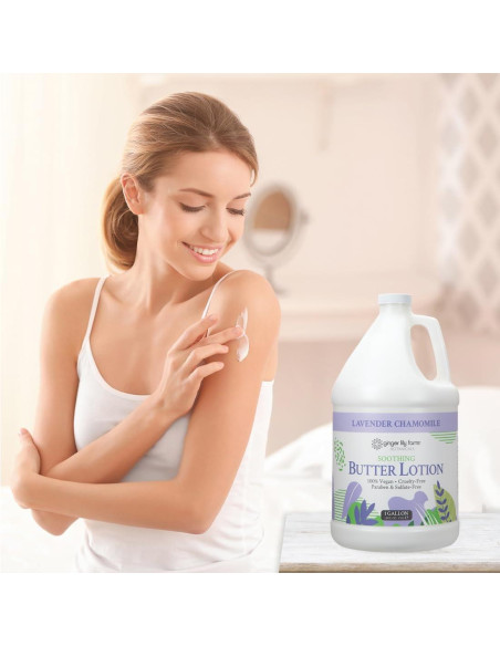 Loción de Mantequilla Calmante Ginger Lily 1 Galón Vegana