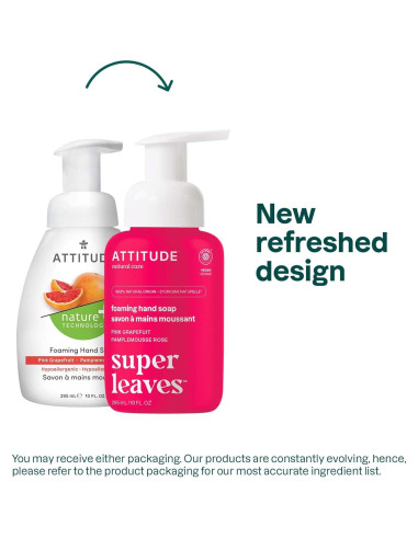 Jabón de Manos Espumoso ATTITUDE Pomelo 296 ml Vegano