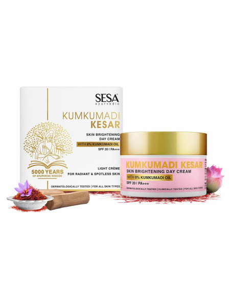 Crema de Día Kumkumadi Kesar Sesa 50g Hidratante SPF20