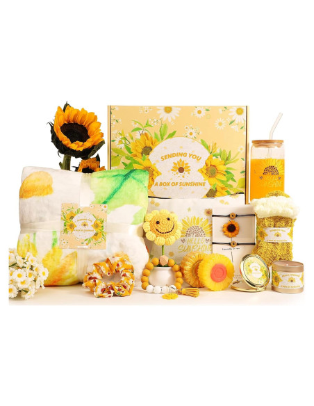 Canasta de Regalo de Girasol DORBOKER 15 Piezas Bienestar
