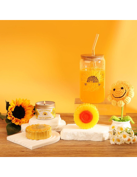 Canasta de Regalo de Girasol DORBOKER 15 Piezas Bienestar