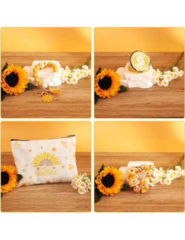 Canasta de Regalo de Girasol DORBOKER 15 Piezas Bienestar